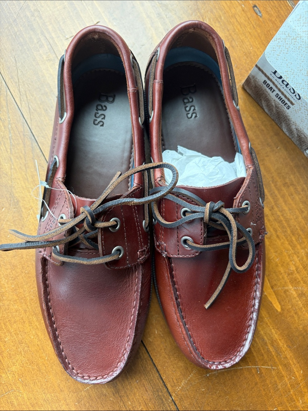 Bass Seafarer Brown Boat Shoe Slip On Sz 9 - Picture 2 of 13